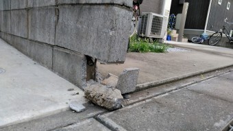 上尾市でブロック塀破損