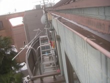 上尾市で外壁と雨樋の現場調査