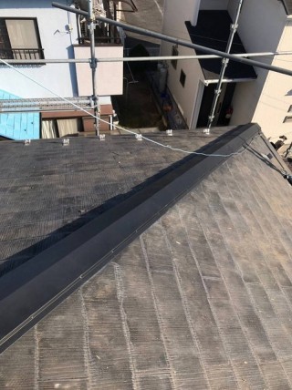 上尾市で棟板金の施工事例