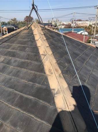 上尾市で棟板金の施工事例