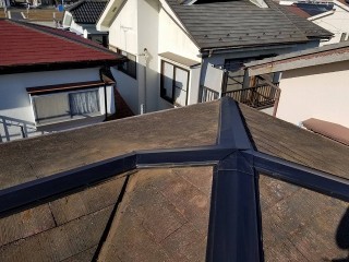 川越市で棟板金の施工後