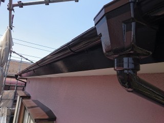 川越市で施工後の雨樋