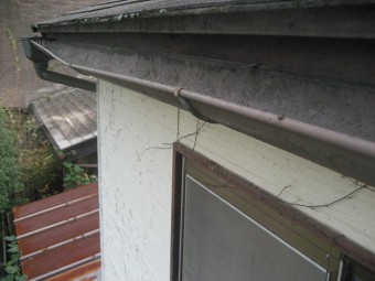 緑区で雨樋の現場調査