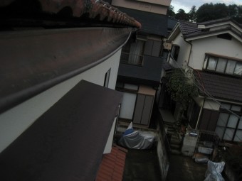 上尾市の雨樋の様子写真