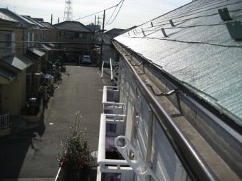 川越市アパート 雨樋写真