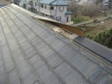 上尾市 屋根棟剥がれ写真