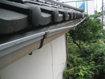 瑞穂町で雨樋の現場調査