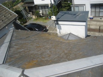 深谷市 屋根 赤さび劣化