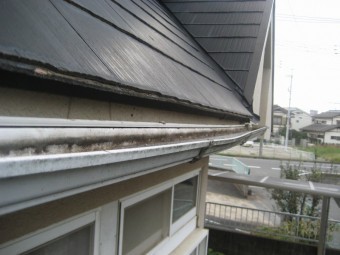 桶川市の雨樋の反対側の写真