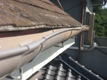 瑞穂町で雨樋の施工前