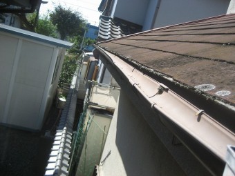 瑞穂町で雨樋の施工前