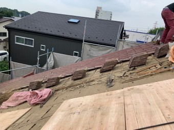 上尾市で屋根葺き替え工事