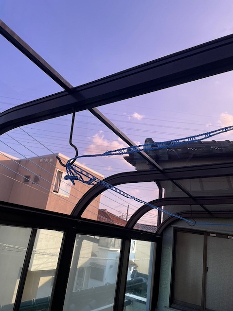 ポリカーボネートへ交換したテラス屋根