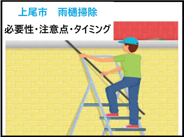 上尾市　雨樋掃除