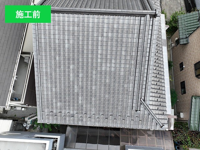 瓦屋根に新規雪止め設置工事