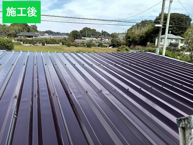 伊奈町折板屋根塗装施工後