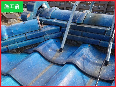 桶川市　漆喰補修施工前