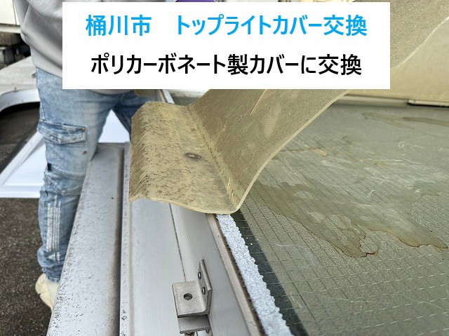 桶川市トップライトカバー交換工事