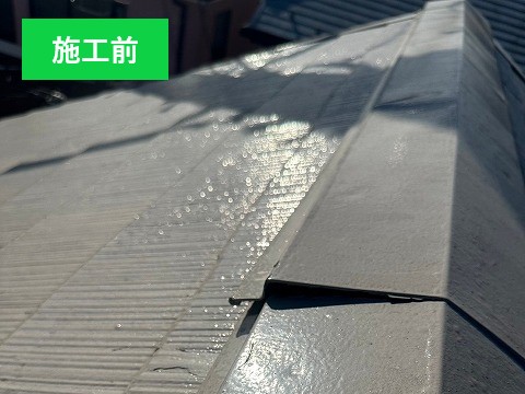 棟板金交換工事　樹脂製に変更して安心安全♪