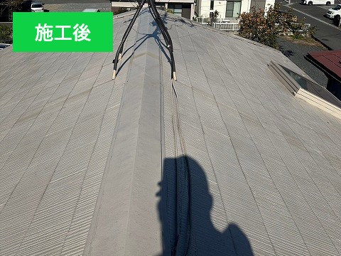 棟板金交換工事　樹脂製に変更して安心安全♪