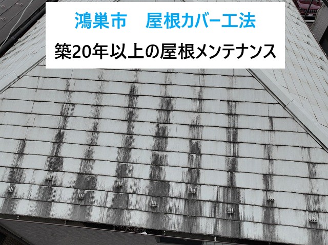 鴻巣市築20年以上の屋根メンテナンス