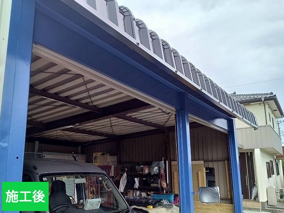 伊奈町折板屋根施工後