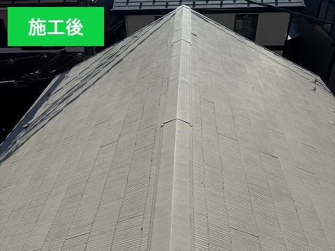 棟板金交換工事　樹脂製に変更して安心安全♪