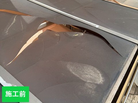 熊谷市　サンルーム屋根修理施工前