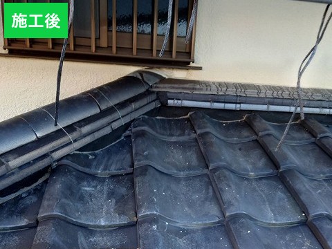 伊奈町　棟瓦取り直し工事施工後