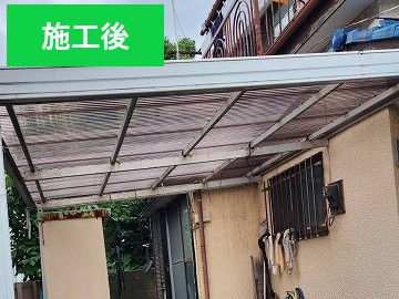 カーポート屋根　施工前　施工後