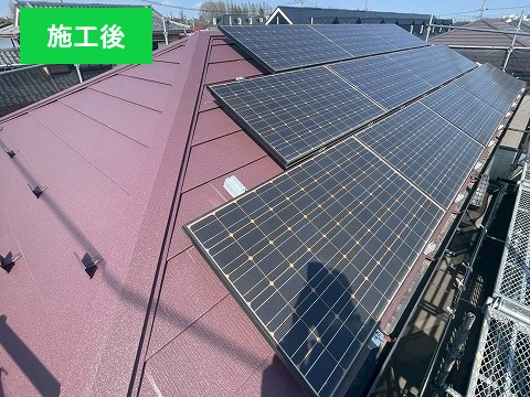 スーパーガルテクトにカバー工法した屋根