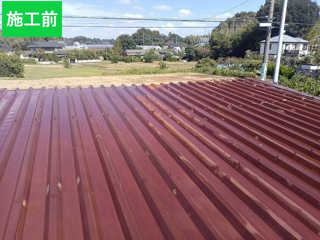 伊奈町折板屋根塗装施工前