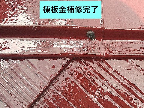 棟板金補修完了