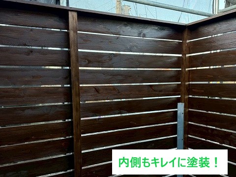 北本市　お風呂の目隠しの木が腐食・釘浮き等が見受けられ、新規にフェンスの取り付けを行いました。