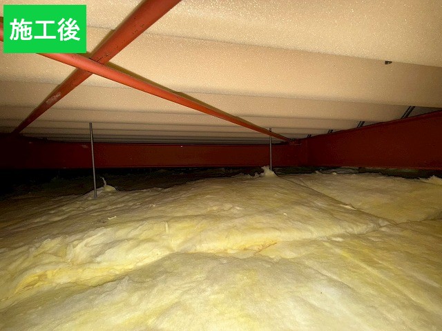 伊奈町　屋根裏断熱材敷き詰め工事　施工後