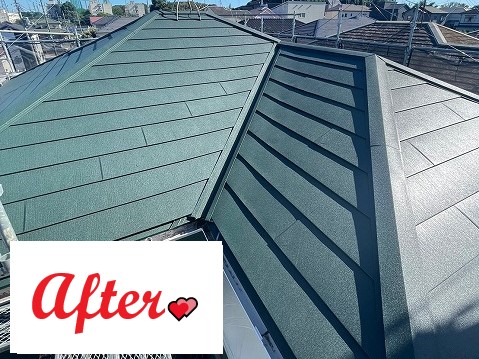 屋根重ね葺き（カバー工法）で耐震性・耐火性を強化　スーパーガルテクトへ
