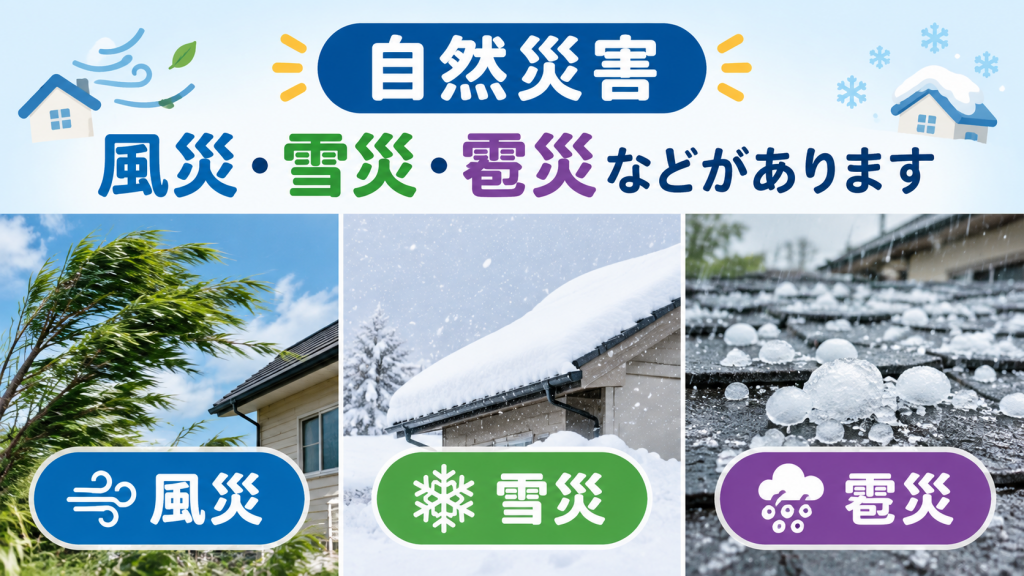 風災雪災雹災の案内