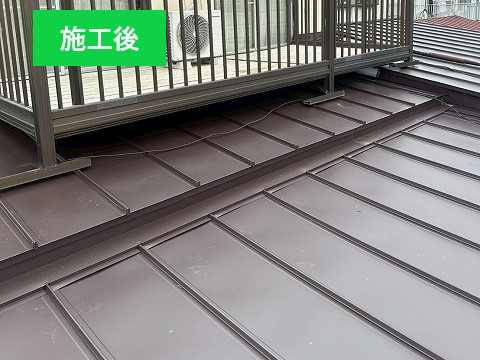 かわらUの葺き替え工事でタフビーム455に葺き替え後