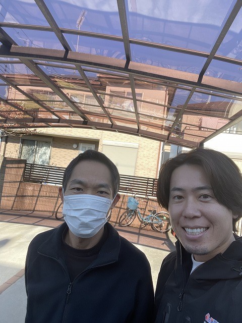 鴻巣市で飛来物による破損のためカーポート屋根の交換工事を行ったお客様よりお言葉をいただきました！