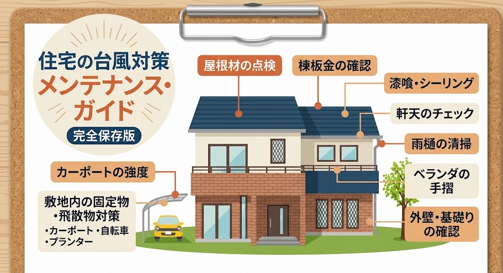 桶川市　台風被害を防ぐためにチェックポイント