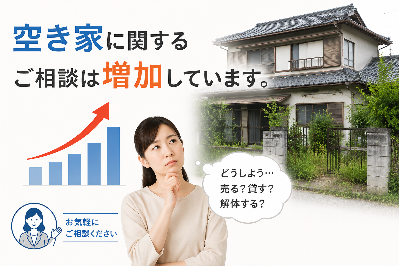 空き家の相談が増えています