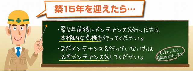 外壁塗装　築１５年を迎えたら？