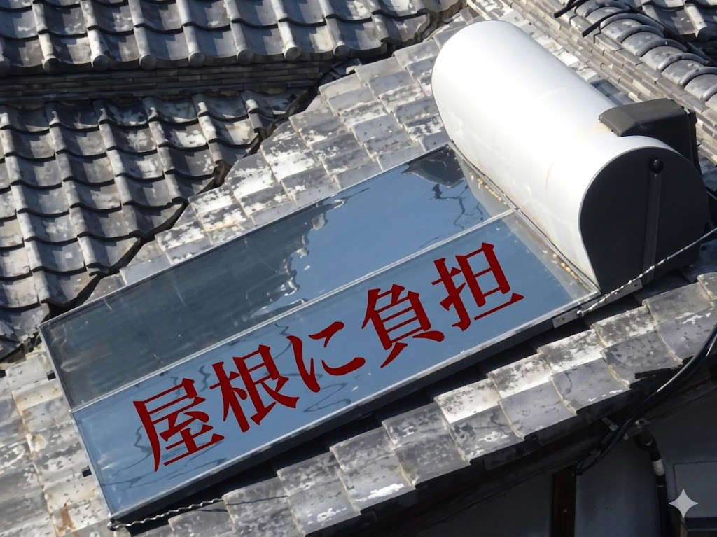 朝日ソーラー屋根に負担