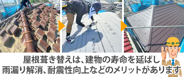 屋根葺き直し工事を実施しました♪