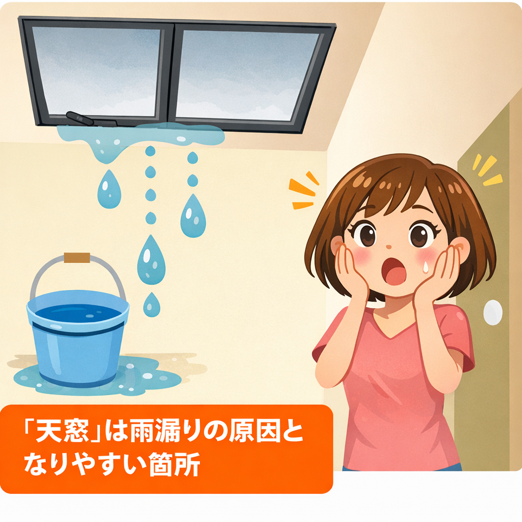 天窓は雨漏りしやすい
