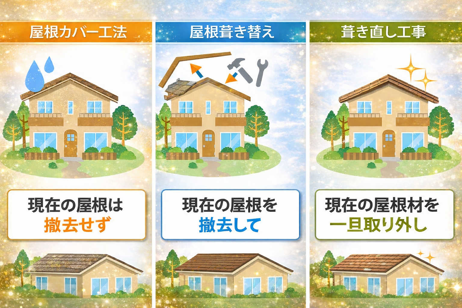 工事内容は一つではありません。状況にあった内容をご提案！