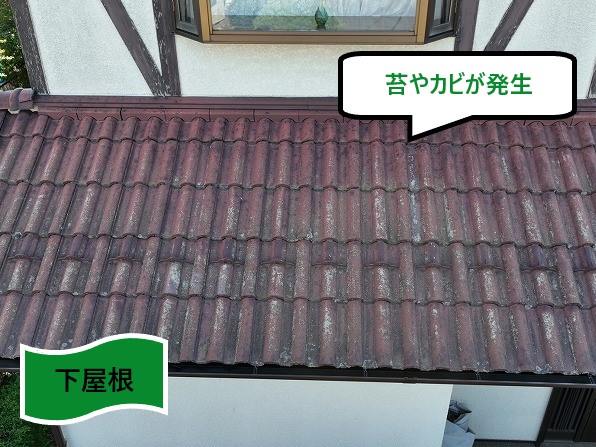 下屋根の劣化状況